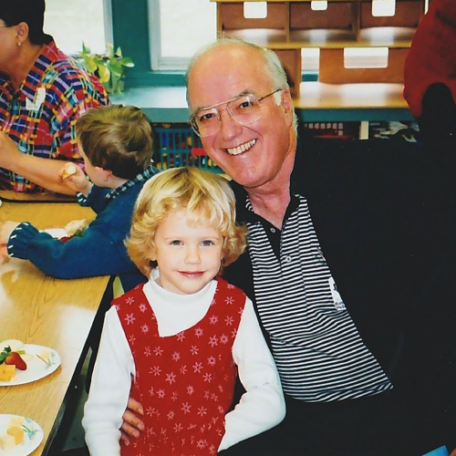 Bob Darling with his granddaughter